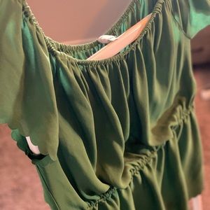 Anthropologie Blouse Size L Green